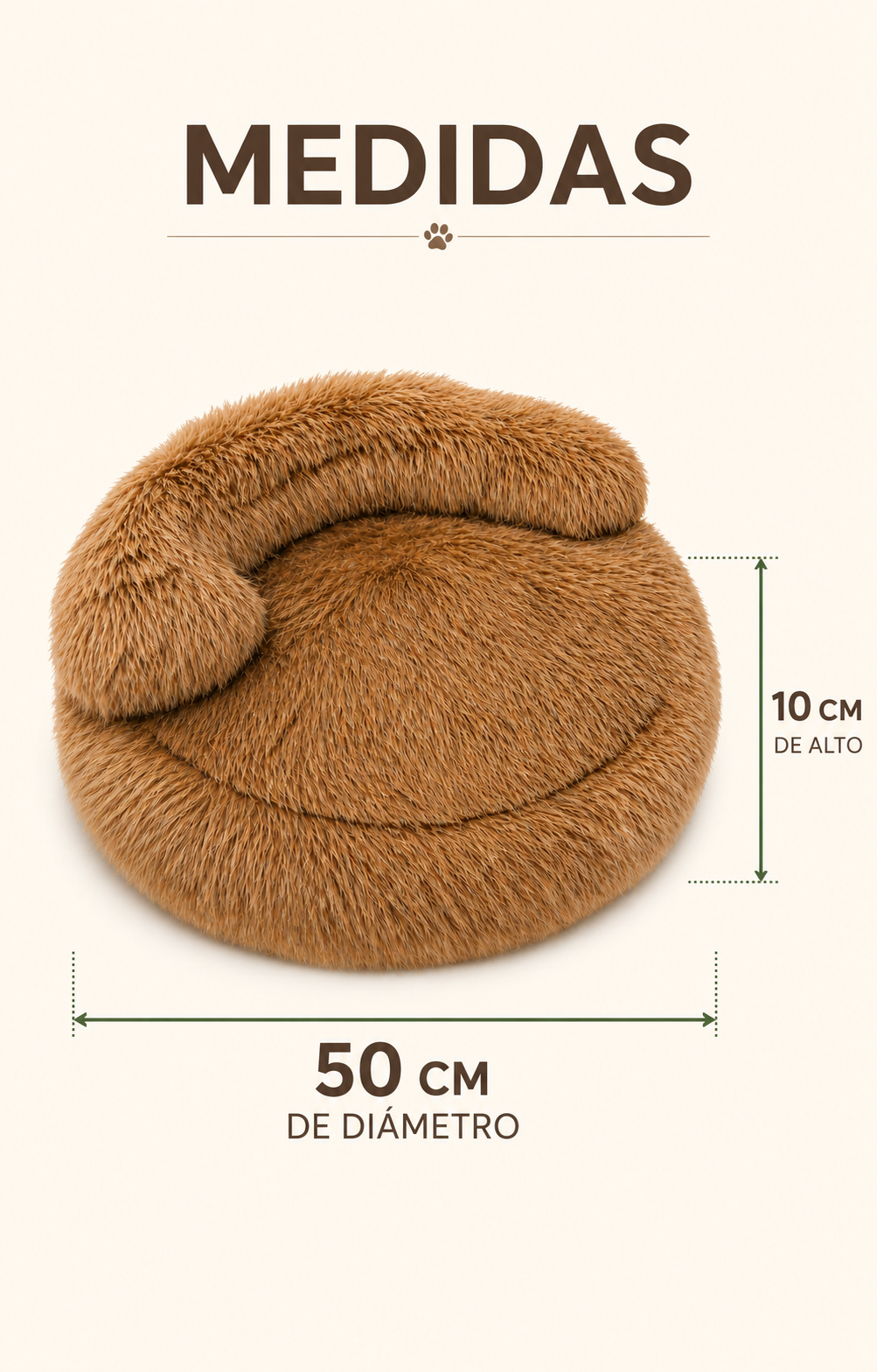 Información de Cama Redonda tipo Sofá para Gatos