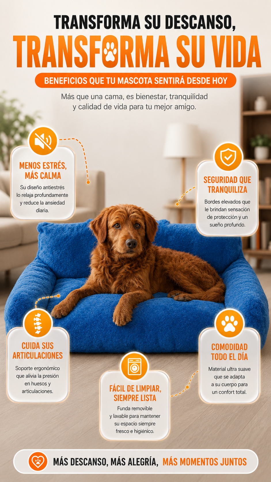 Información de Cama Antiestrés tipo Sofá